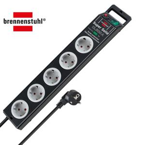 수퍼솔리드 서지프로텍션 멀티탭 5구 블랙 2.5m