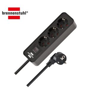 Ecolor 멀티탭 3구 블랙 1.5m