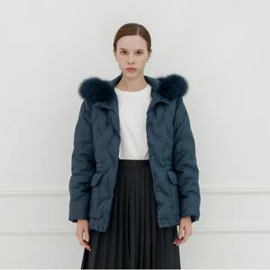 [두낫플랜][최초가 680,000원] 퀼팅 폭스퍼 후드 구스 다운 패딩 자켓_ETPD230806