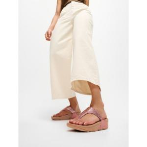 [삼성물산공식] 여성 루루 크리스탈 믹스 메탈릭 토 포스트 샌들  메탈릭 러스트 로즈 (FT64K2T167)