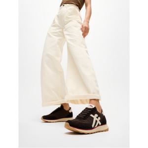 [삼성물산공식] 여성 레트로Q FF 패브릭/스웨이드 스니커즈  초콜릿 브라운/파리스 베이지 (FT61K2N16D)