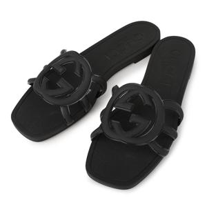 여성 인터로킹 G 슬라이드 샌들 780307-J8700-1000