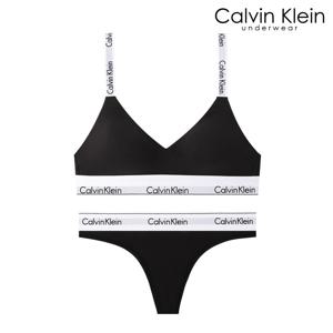 CK 여성 브라렛+티팬티 세트 QF8504+QF8518 BLACK