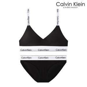 CK 여성 브라렛+팬티 세트 QF8504+QF8520 BLACK
