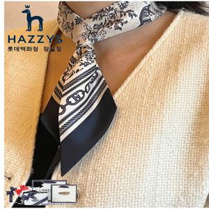 [선물포장] HISC4F311N2_여성 네이비 트윌리 실크 스카프