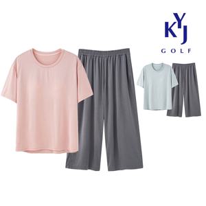 골프] 여름 여성 노브라 잠옷 홈웨어 브라 캡내장 실내복 세트 KOMLSE03