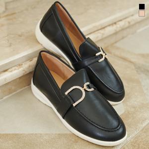 [정상가 59000원] 슈즈 D링 광택 로퍼_3CM