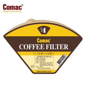 커피여과지 커피필터 무표백 #4 (100매) (FB4) 커피필터, 커피여과지,커피종이필터,무표백필터,핸드드립필터