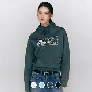 325512 여 테리 크롭 풀오버 프린트 후드티