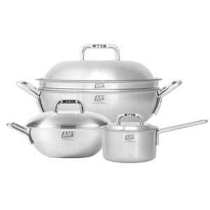 316Ti스텐 통5중 샤프냄비 3종세트(편수16,양수웍22,파티웍28)
