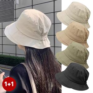 [1+1] 바스락 셔링 버킷햇 여성 데일리 모자