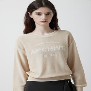 [정상가 299,000] 쥬크 레터링 포인트 라운드 니트 Z253KSK016