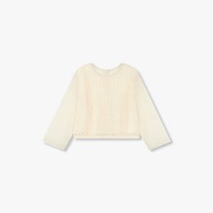 지컷 크로셰 크루넥 블라우스 7215160101