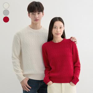 [25FW] [ON] 유니 꽈배기 라운드 스웻티 NP3SE601