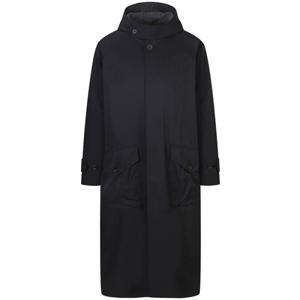 [롯데백화점]F/W 럭셔리 히든 버튼 후드 블랙 발마칸 코트 PHN7302