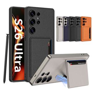 갤럭시 s26 울트라 마그네틱 카드 수납 포켓 지갑형 스탠드 슬림 무광 매트 가죽 실리콘 케이스