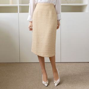 케이트 트윙클 H라인 트위드 셋업 스커트 빅사이즈/오피스룩/하객룩