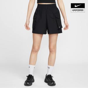 여성 에센셜 우븐 하이웨이스트 5인치 카고 쇼츠 HM6983-010