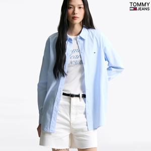 타미진 여성 루즈핏 스카이블루 깅엄체크 셔츠 T32F6WSH02TWT1-B