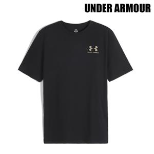 [UNDER ARMOUR] UA 스포츠스타일 레프트 체스트 반팔 티셔츠 블랙 1326799-003