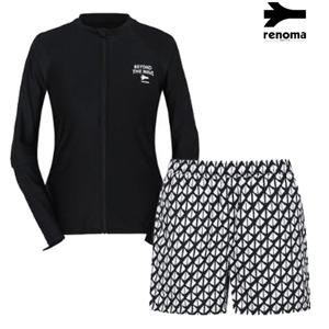 여성인컵집업래쉬가드세트 LS2F707-색2종중택1