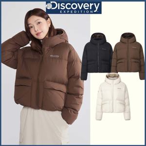 디스커버리 25FW 겨울 신상 여성 아웃포켓 다운 크롭 숏패딩 DWDJ9P056 CJDTT