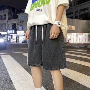 여름 데일리 남자 여자 5부 청반바지 밴딩 버뮤다 팬츠 데님 반바지 연청 진청 흑청