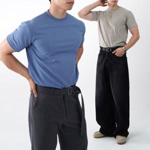 [브리치] 오엔엘 / 1 + 1 수피마 20수반팔 남자머슬핏반팔 흰색면티