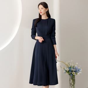 (~XXL까지) 태르솜 핀턱 플리츠 플레어 원피스 봄 가을 하객룩 오피스룩 모임룩 격식룩 빅사이즈