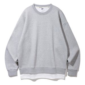 [더블코튼]  레이어드 오버핏 맨투맨 MAR884 (3 COLOR)