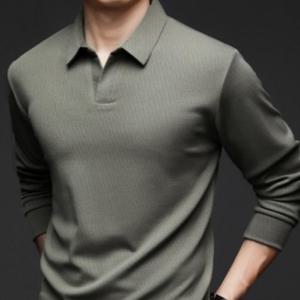 레이어드티셔츠 봄 가을 남성 베이직 긴팔 정장 오픈 카라 티셔츠