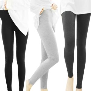 여성 학생 베이직 면 스판 여성 레깅스 무발 쫄바지 9부