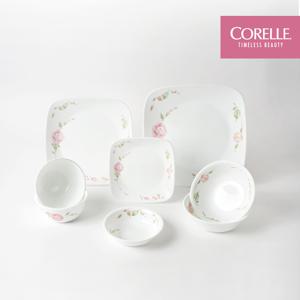 코렐 장미 2인 식기세트 10P 사각