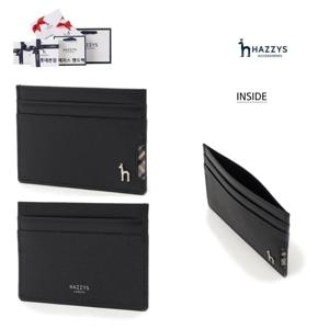 [선물포장][완판재출시]블랙 퍼피 장식 체크배색 카드지갑 HJHO3E286BK