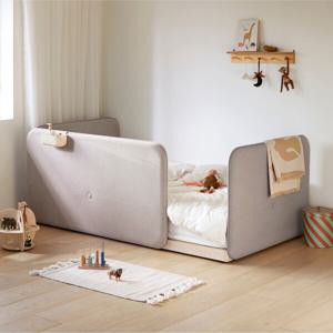 쿠시노 코지 저상형 침대 프레임(패브릭,S)-범퍼형