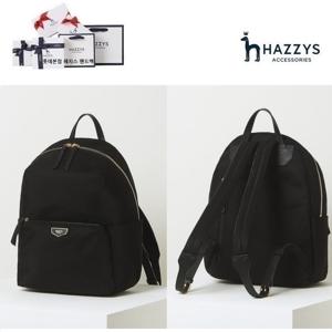 [완판리오더] 베이직 나일론 레더 콤비 라운드 여성백팩 HIBA5E304BK