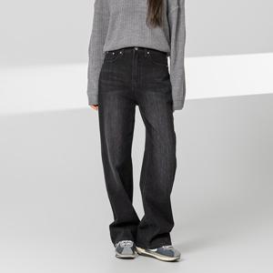 지기핏 3단 기장 와이드 스판 데님 여성청바지 S~2XL