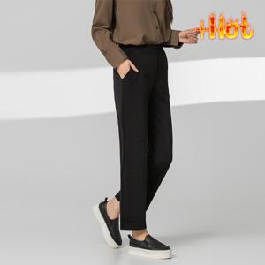 지기핏 3단기장 기모 추가 와이드 밴딩 스판 슬랙스 팬츠