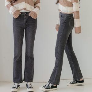 지기핏 흑청 울트라 스판 부츠컷 여성청바지 히든밴딩 S~3XL