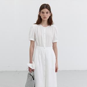 MAXI SHIRRING DRESS_UDDR5B228IV