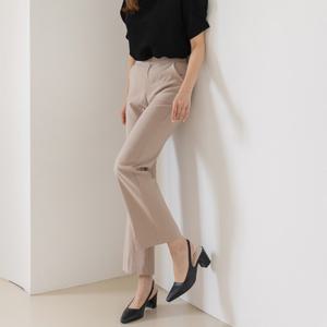 지기핏 데일리 베이지 세미와이드 일자 히든밴딩 슬랙스