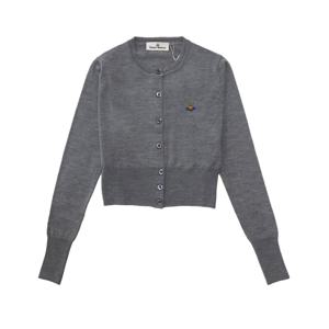 [명품] 26SS  베아 ORB 로고 크롭 가디건 그레이 1803002U Y0006 P401