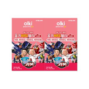 올키X헬로카봇 비타젤리 사과맛 2박스(30일분)/비타민B/비타민D/아연