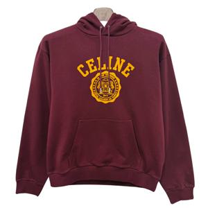 [명품] 25SS  블라종 로고 프린트 코튼 플리스 후드티 보르도 와인 RY07V670Q FYU4