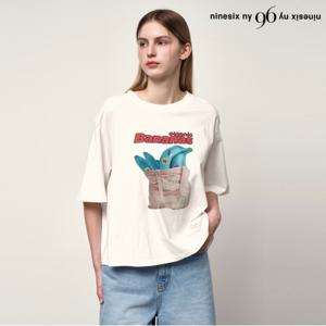 정상가:69000원ㅣ데일리 프린팅 라운드넥 반팔 티셔츠 (NP2LW051L0)