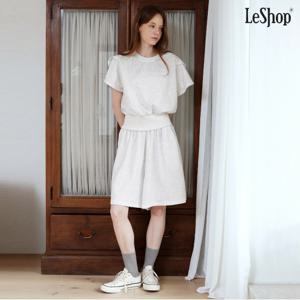 정상가:79000원ㅣ레이어드 소매 반팔 반바지 트레이닝 셋업 (DP3OW001A)