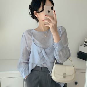 [브리치]  / 프릴리언 러플 뷔스티에 세트 블라우스 P000BNWG