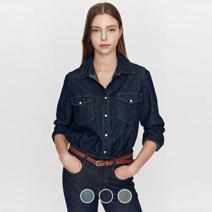 345906 여 데님 긴팔 셔츠