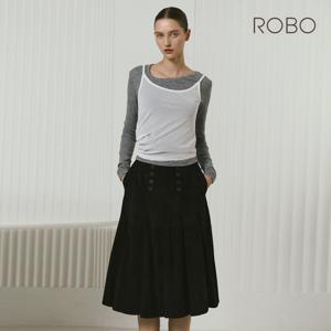 [최초가 599,000원] 25FW 이태리 스웨이드 플리츠 스커트