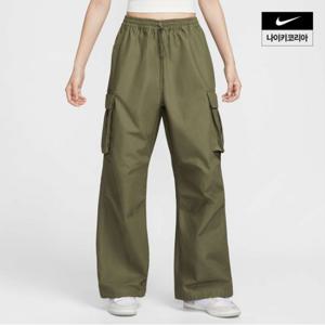 여성 스포츠웨어 미드라이즈 오버사이즈 우븐 카고 팬츠 HV1967-222